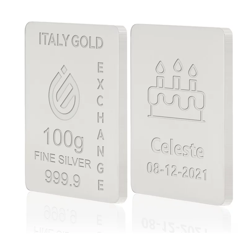 Lingou Argint Pur 999.9 de 100g Personalizat picture - 14