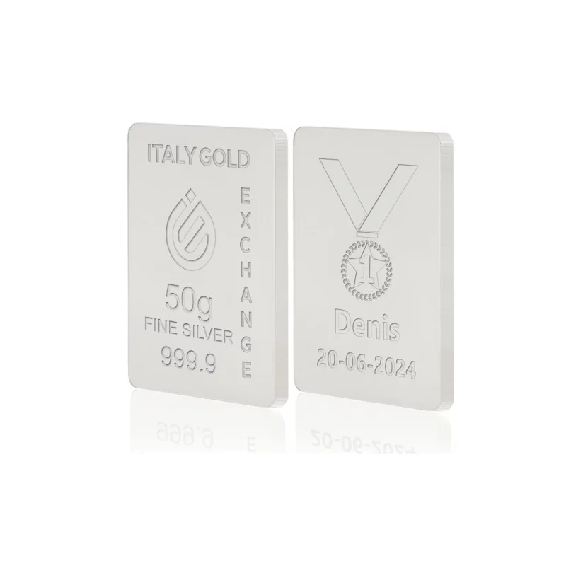 Lingou Argint Pur 999.9 de 50g Personalizat picture - 15