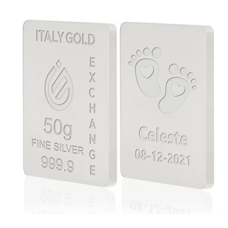 Lingou Argint Pur 999.9 de 50g Personalizat picture - 9