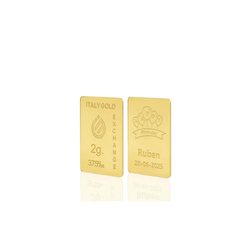Lingou Aur 9K de 2g Personalizat picture - 13