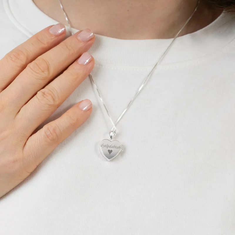 Medalion Amintiri in inima - Locket cu poze in interior - Argint 925 si email rosu picture - 6