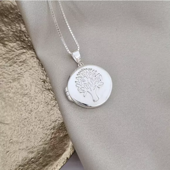 Medalion Copacul Vietii - Locket cu poze in interior - Argint 925