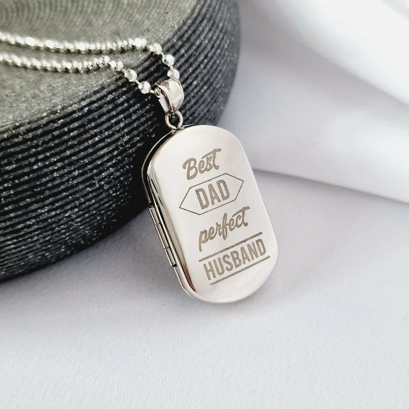 Medalion cu poze in interior - Dog Tag - Argint 925 Rodiat picture - 3