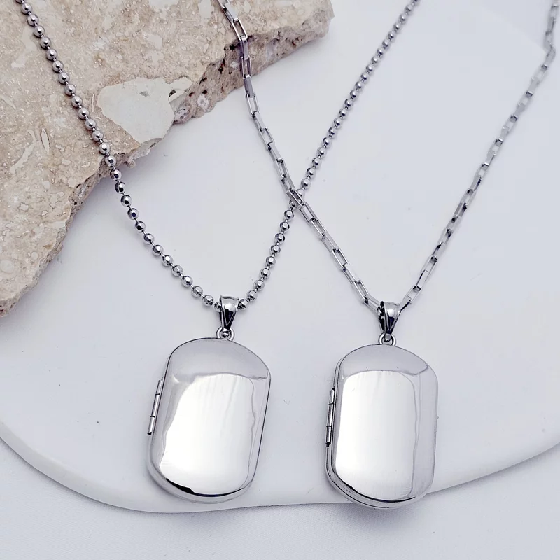 Medalion cu poze in interior - Dog Tag - Argint 925 Rodiat picture - 11