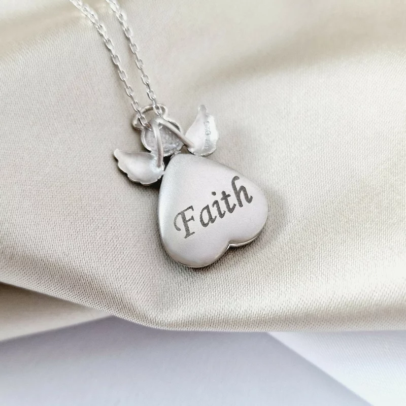 Medalion inger cu poze in interior - Golden Angel - Argint 925 Rodiat - Cristal White Zirconia picture - 2