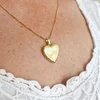 Medalion inima cu poze in interior - Handprints and Hearts - Argint 925 placat cu Aur Galben 18K