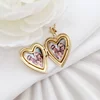 Medalion inima cu poze in interior - Handprints and Hearts - Argint 925 placat cu Aur Galben 18K