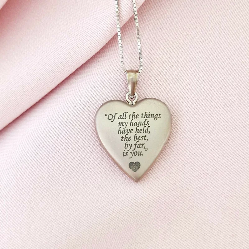 Medalion inima cu poze in interior - Handprints and Hearts - Argint 925 ...
