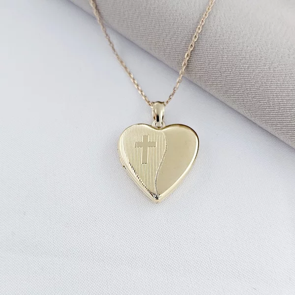 Medalion inima cu poze in interior - Holy Balance - Argint 925 placat cu Aur Galben 18K