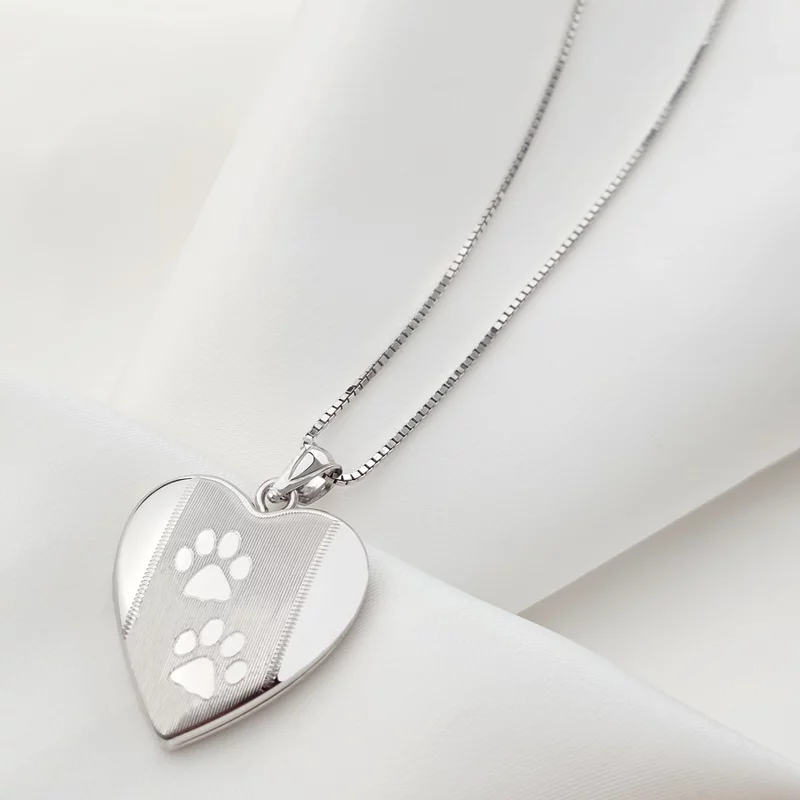 Medalion inima cu poze in interior - Little Paws - Argint 925 Rodiat picture - 6