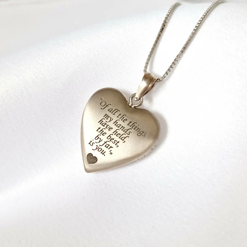 Medalion inima cu poze in interior - Mother of Pearl - Argint 925 Rodiat picture - 5