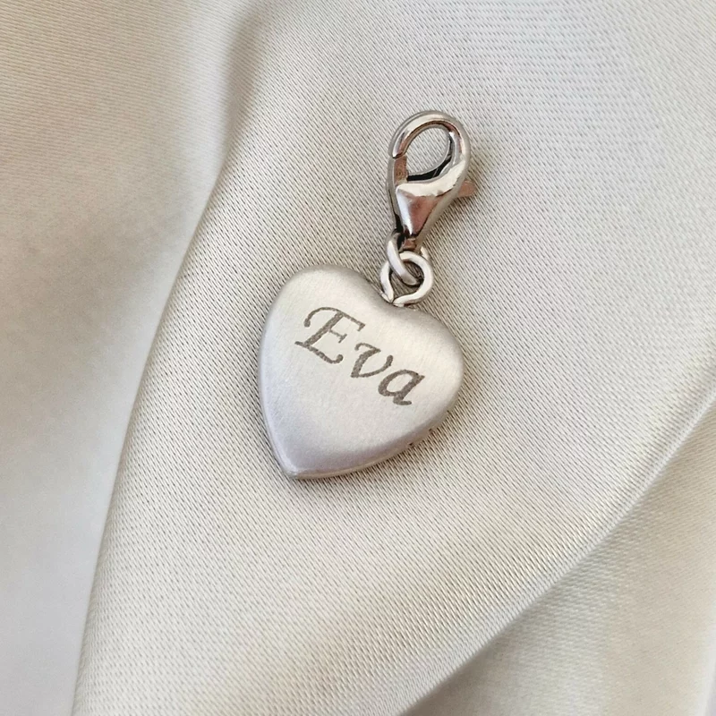 Bratara cu Medalion inima cu poze in interior - Silver&Gold Velvet - Lant bratara model snake - Argint 925 Rodiat picture - 3