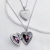 Medalion inima cu poze in interior - Silver Velvet - Argint 925 Rodiat - Cristal White Zirconia