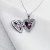Medalion inima cu poze in interior - Silver Velvet - Argint 925 Rodiat - Cristal White Zirconia