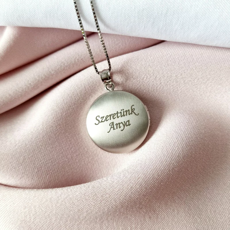 Medalion rotund cu poze in interior - My Paw - Argint 925 Rodiat picture - 2