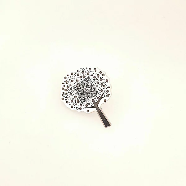 Pin Copacul Pin QR Code - Copacul Comunicării - Argint 925 - Chic Bijoux