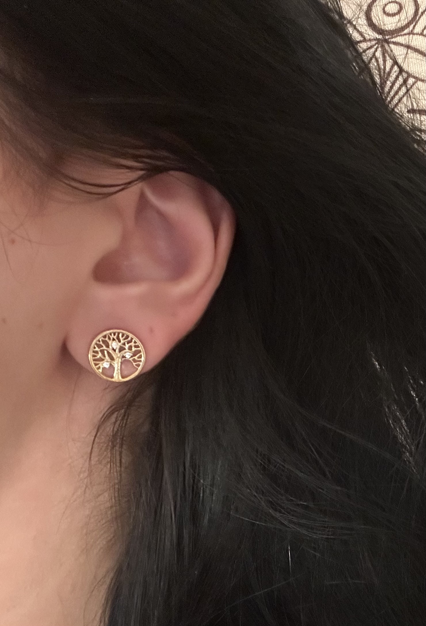 Recenzie Cercei Copacul Vietii - decorat cu Zirconii albe - Argint 925 placat cu Aur Galben 18K - Larisa O.
