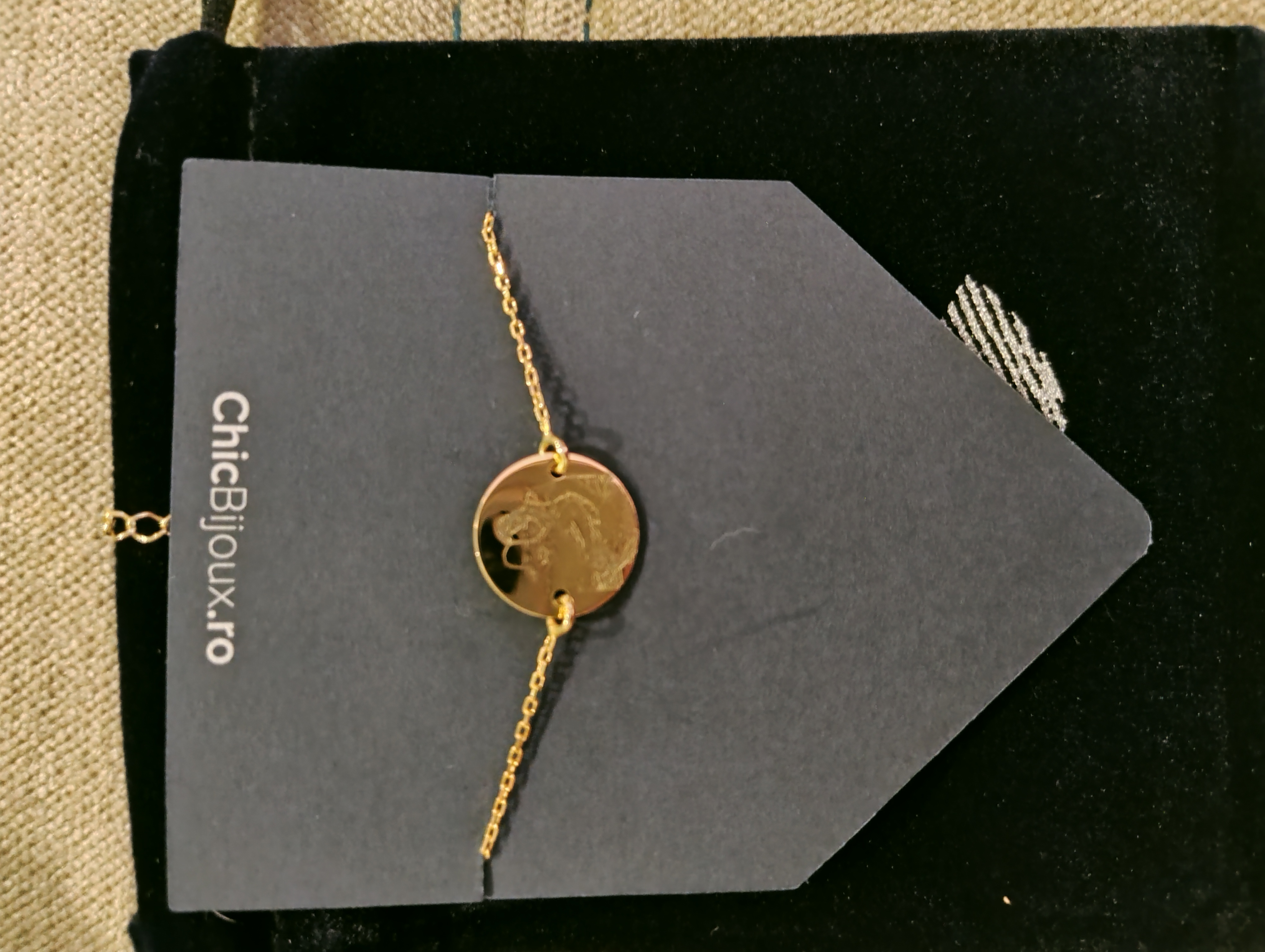 Recenzie Bratara personalizata cu poza - Amintiri clădite - Banut 15 mm cu lantisor - Argint 925 placat cu Aur Galben 18K - Gina-Maria N.