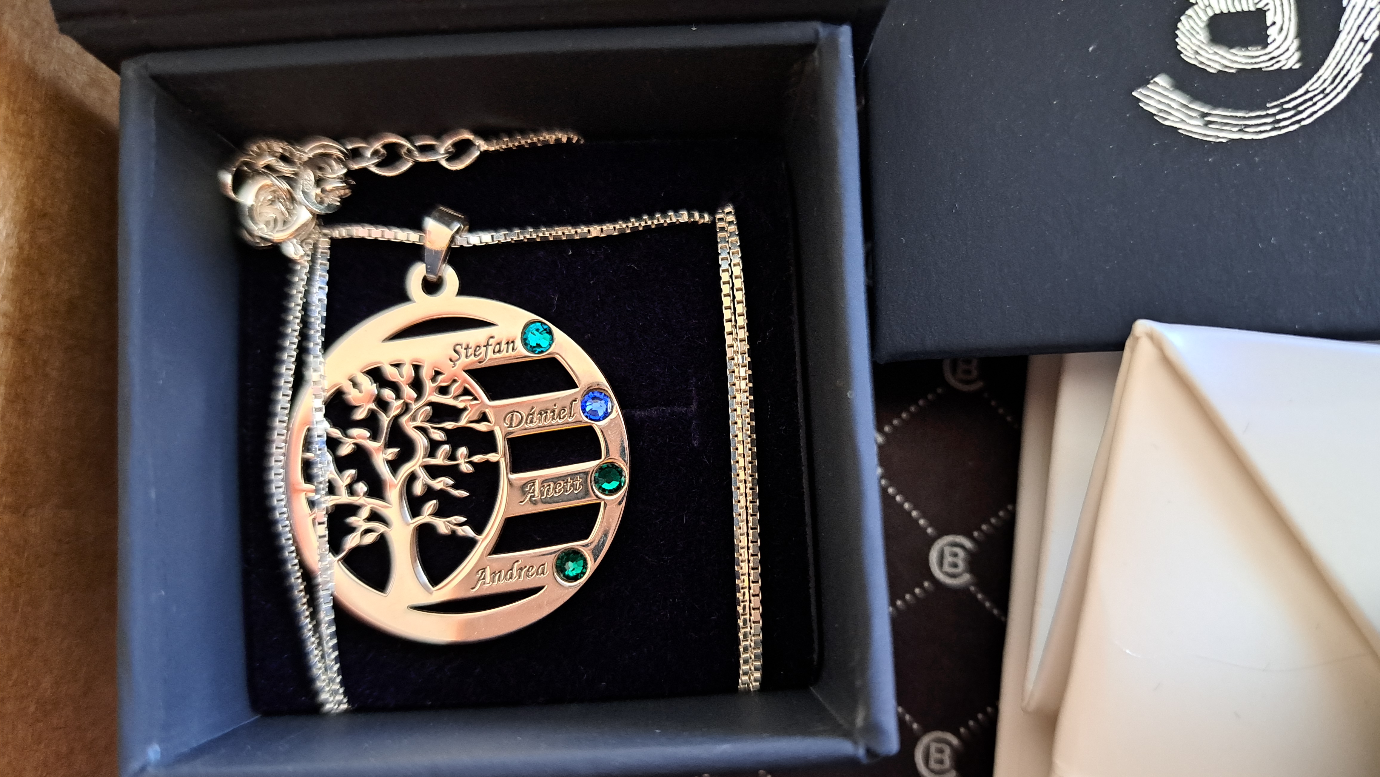Recenzie Lantisor Copacul Vietii ARMONIE - Personalizat cu 4 Nume si Cristale Swarovski - Argint 925 - Renata O.