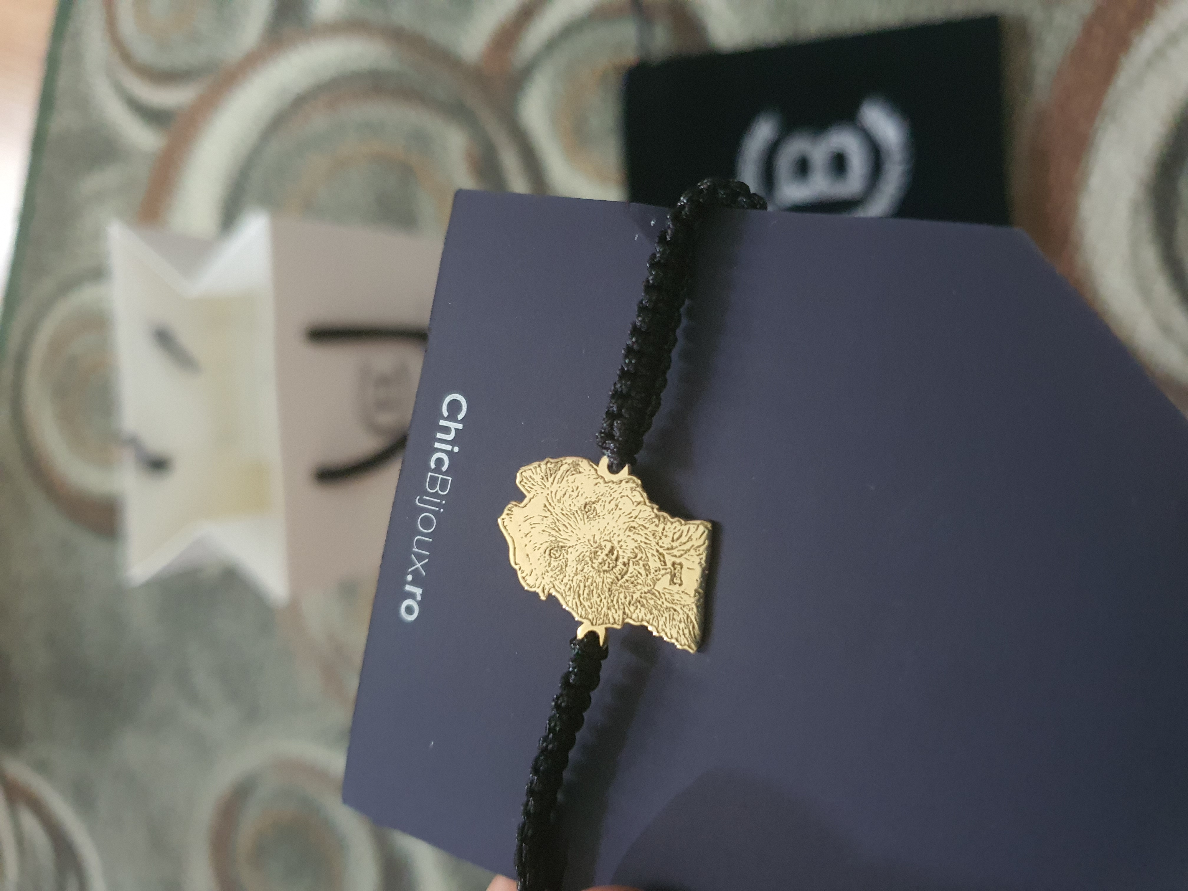 Recenzie Bratara caine iubit - Personalizare cu poza - Argint 925 - Snur reglabil, diverse culori - Tisaianu L.