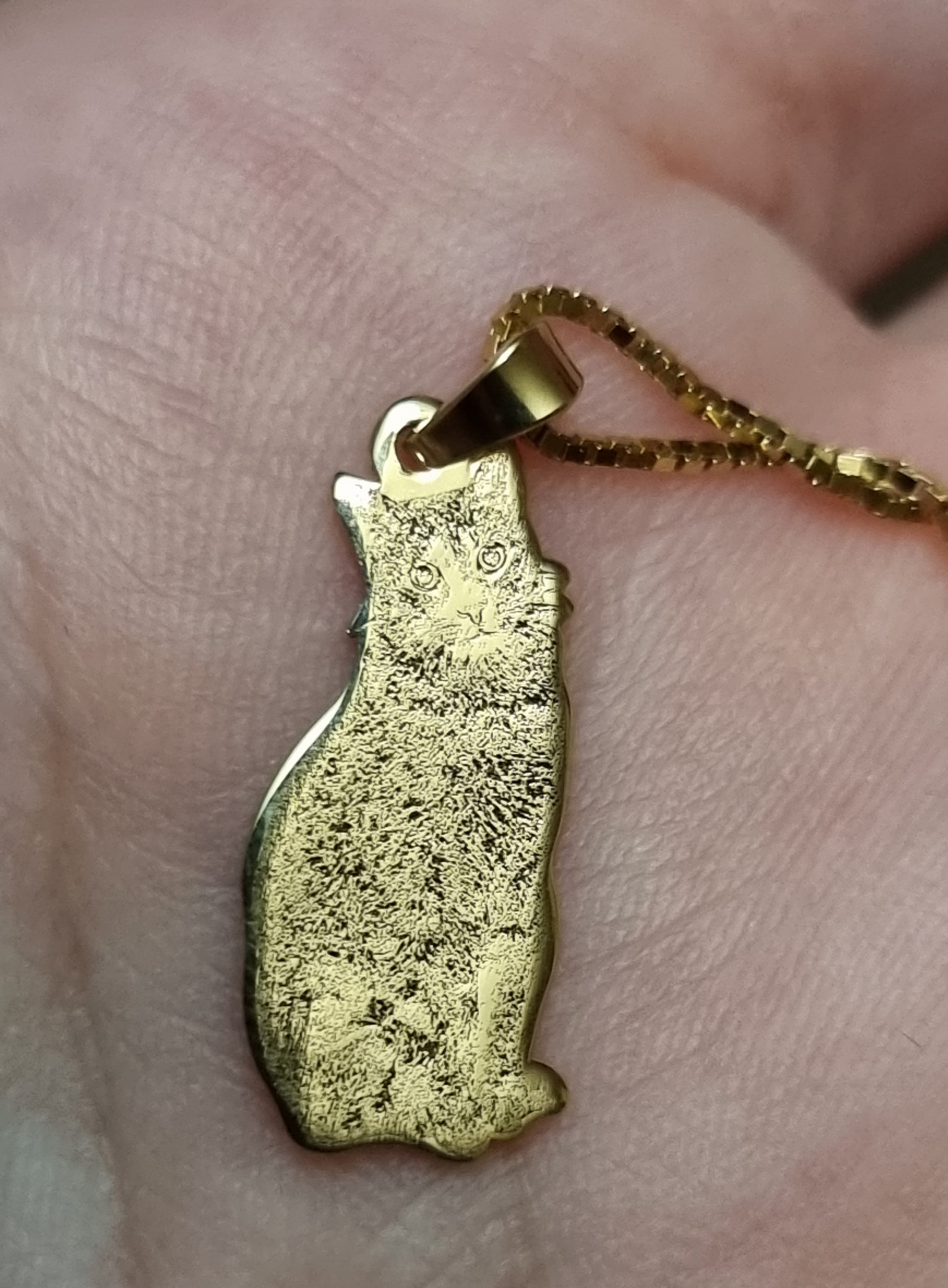 Recenzie Lantisor pisica iubita - Personalizare cu poza - Argint 925 placat cu Aur Galben 18K - Casandra S.