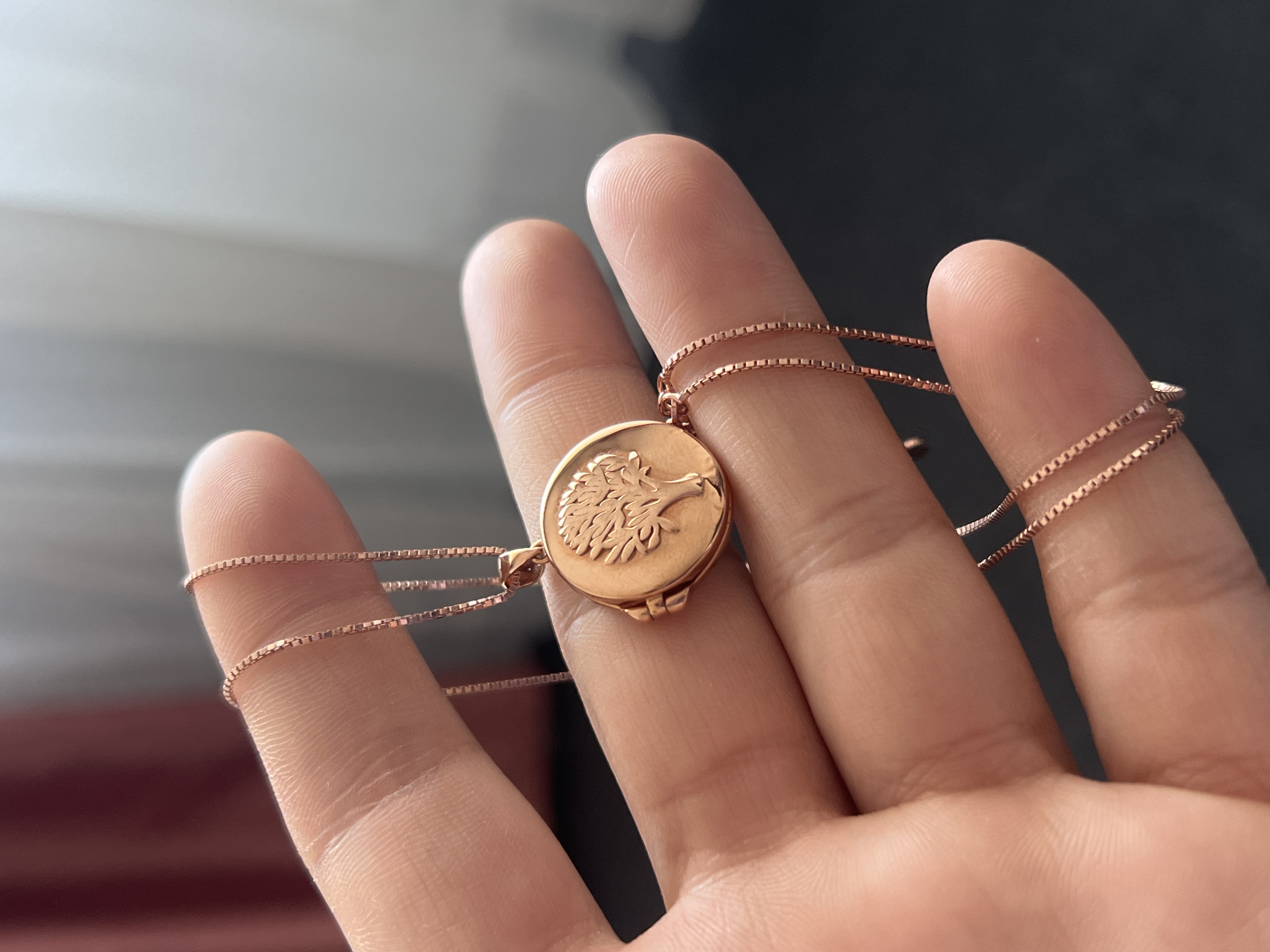 Recenzie Medalion Copacul Vietii - Locket cu poze in interior - Argint 925 placat cu Aur Roz 18K - Crina S.