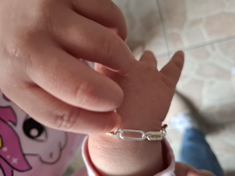 Recenzie Bratara TOTUL MEU - 2 placute personalizate si lant din zale mari - Argint 925 - Catalina Cazacu