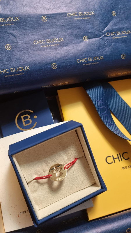 Recenzie Bratara personalizata - Banut 15 mm - Inger pazitor decupat cu aripi deschise - Argint 925 placat cu Aur Galben 18K - Snur reglabil - Jidveian Florin