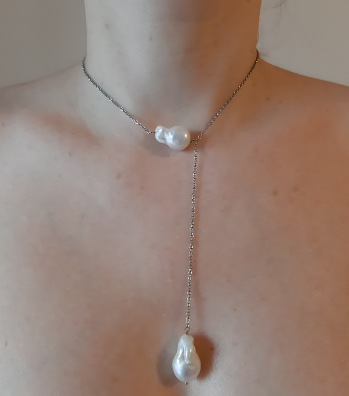 Recenzie Lantisor cu Perle Baroque - Forta transformarii - Model lant lariat - Argint 925 - Silvia Ionescu