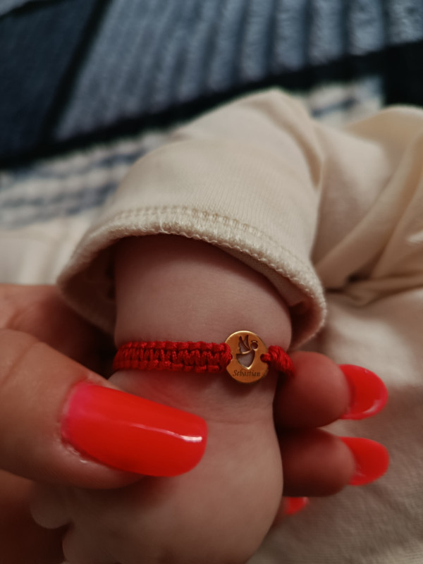 Recenzie Bratara personalizata - Banut 10 mm - Inger pazitor decupat cu aripi laterale - Argint 925 placat cu Aur Galben 18K - Snur reglabil - Ionela Predea