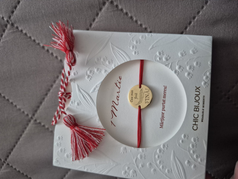 Recenzie Bratara Fina - Cea mai fina - Argint 925 placat cu Aur Galben 18K - Snur reglabil - Corina Paun