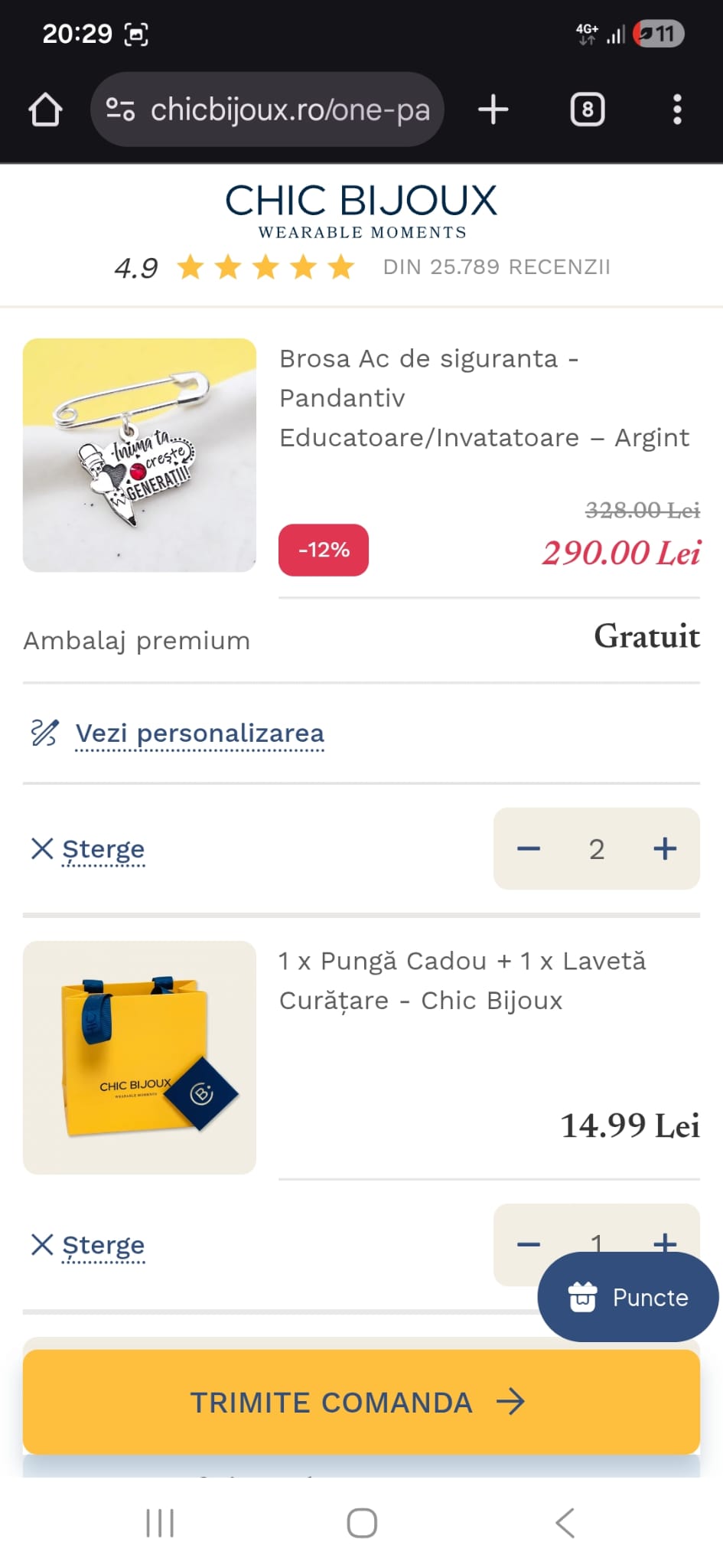 Recenzie Brosa Ac de siguranta - Pandantiv Educatoare/Invatatoare –  Argint 925 - Cristal Swarovski - andra B.