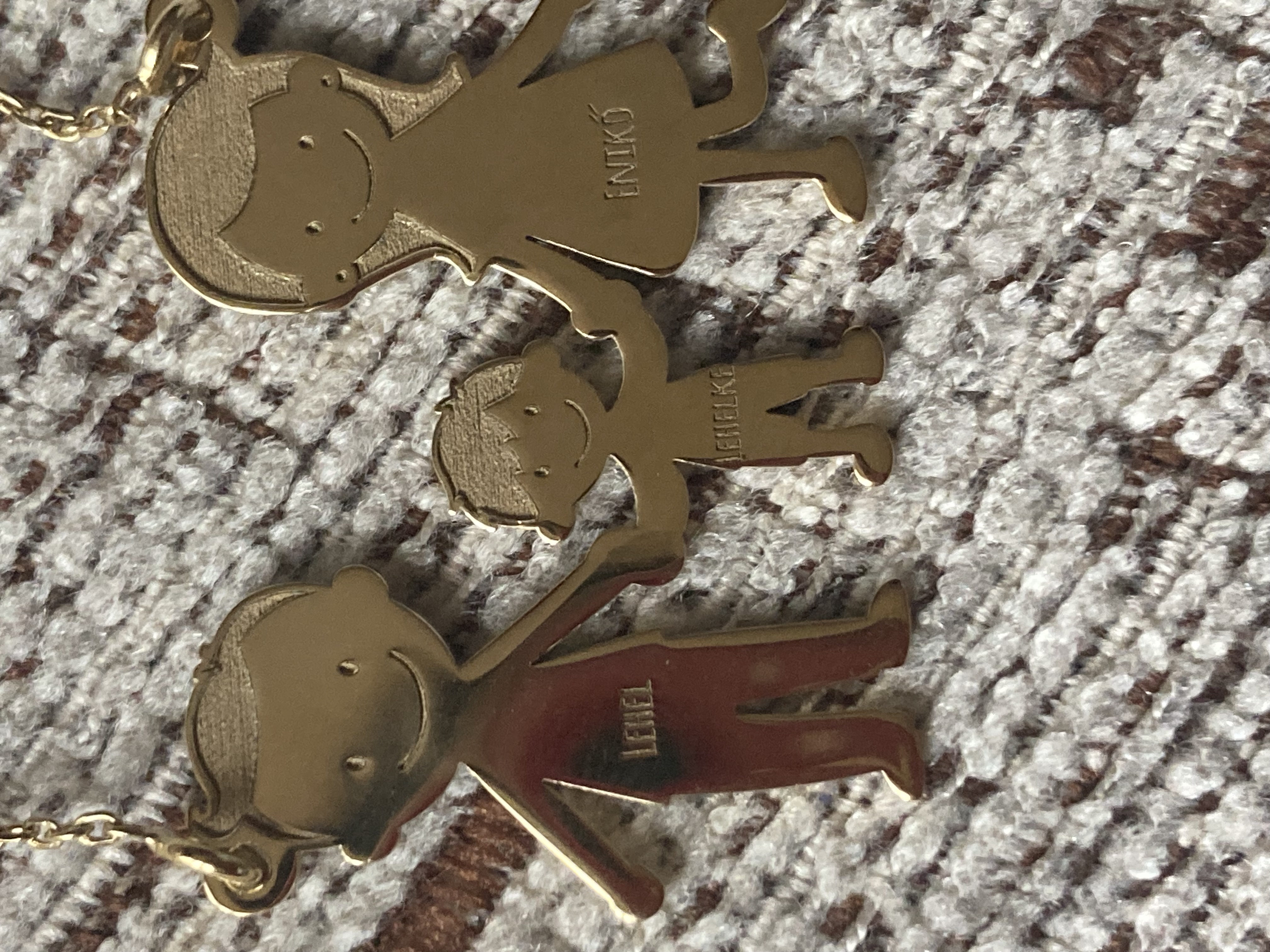 Recenzie Lantisor Familie - 3 Membri - Argint 925 placat cu Aur 18K - Benedek E.