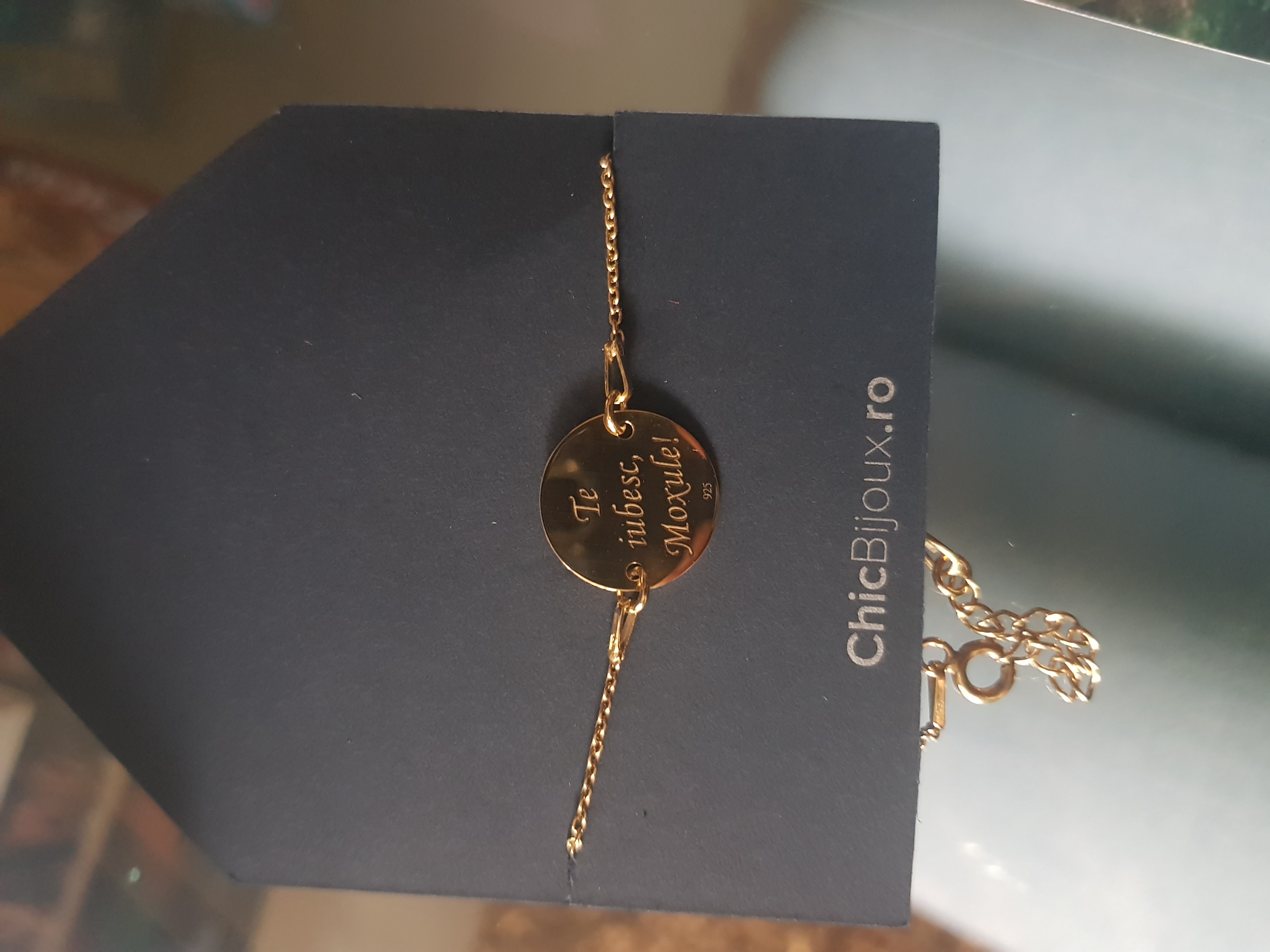 Recenzie Bratara 2 surori / prietene cu lantisor - Argint 925 placat cu Aur 18 K - Alina G.
