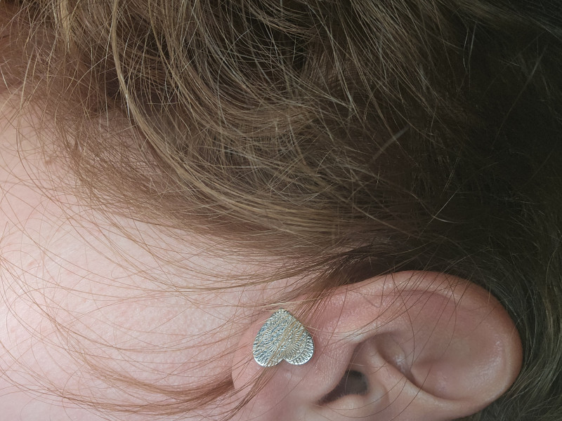 Recenzie Cercei Inima - model Mandala - Argint 925, surub - Adriana JARNEA