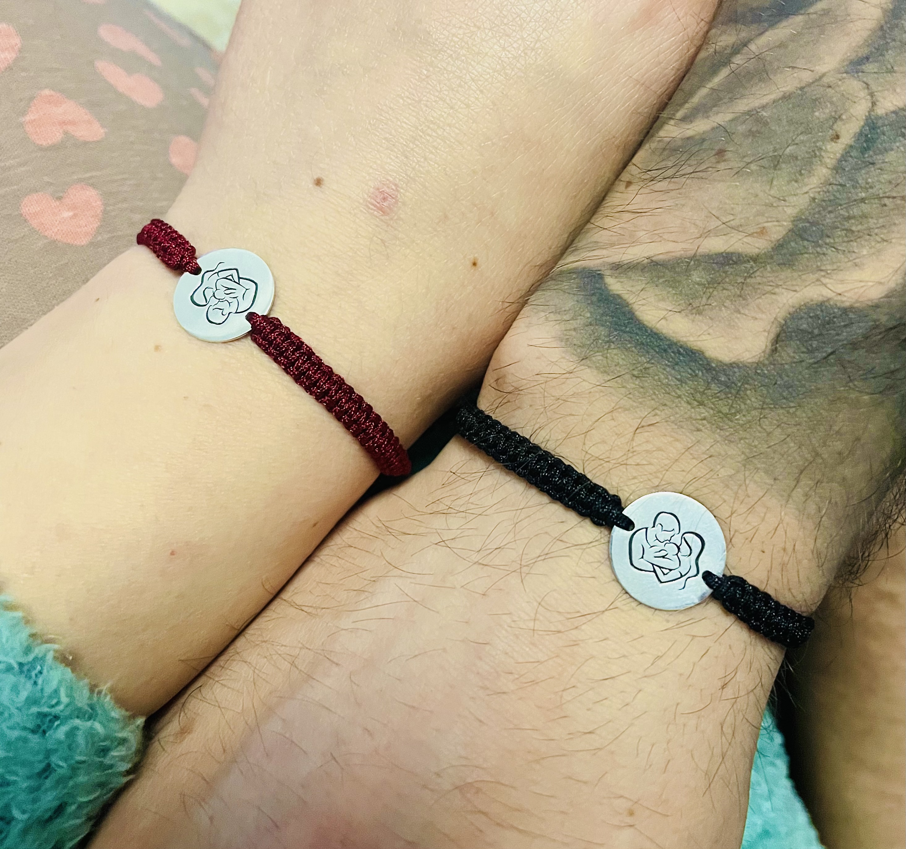 Recenzie Set CADOU Parinti - Bratara banut personalizata -  Proaspeti parinti - Argint 925, snur impletit - Roxana S.