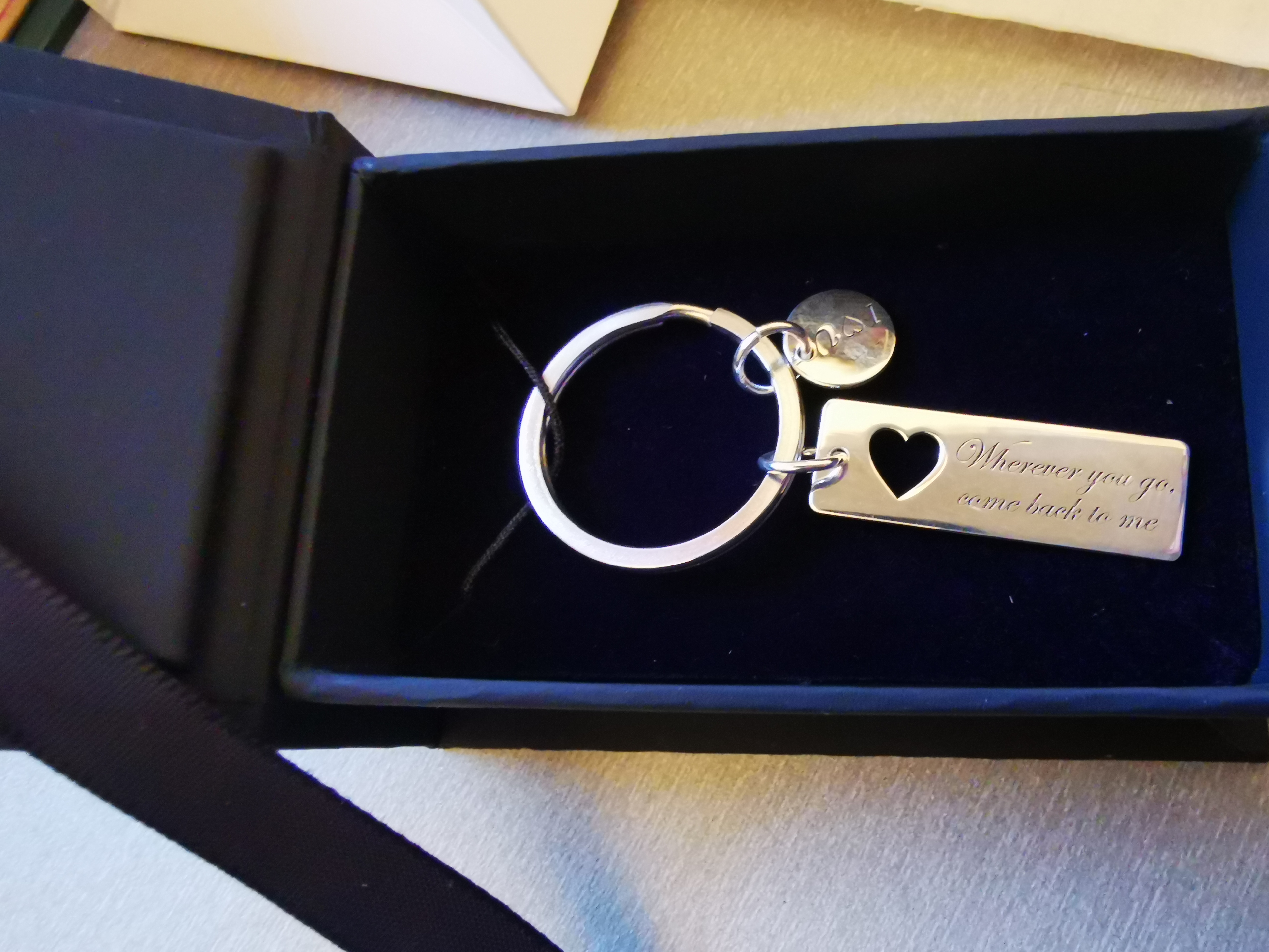 Recenzie Breloc personalizat - Placuta si banut  - Argint 925 - inel otel inoxidabil - Giorgiana  D.