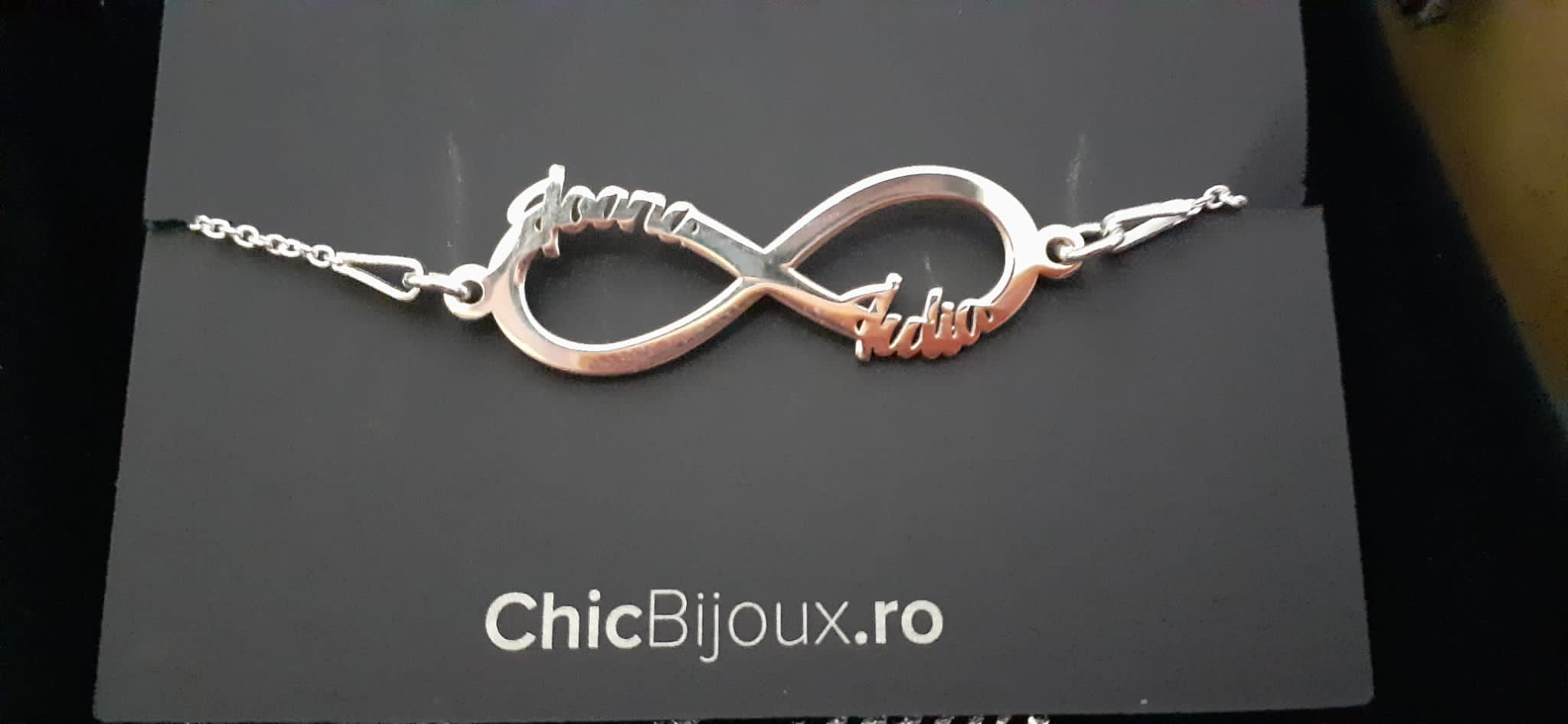 Recenzie Bratara personalizata - Infinit cu 2 nume decupate - cu lantisor - Argint 925 - Elena C.