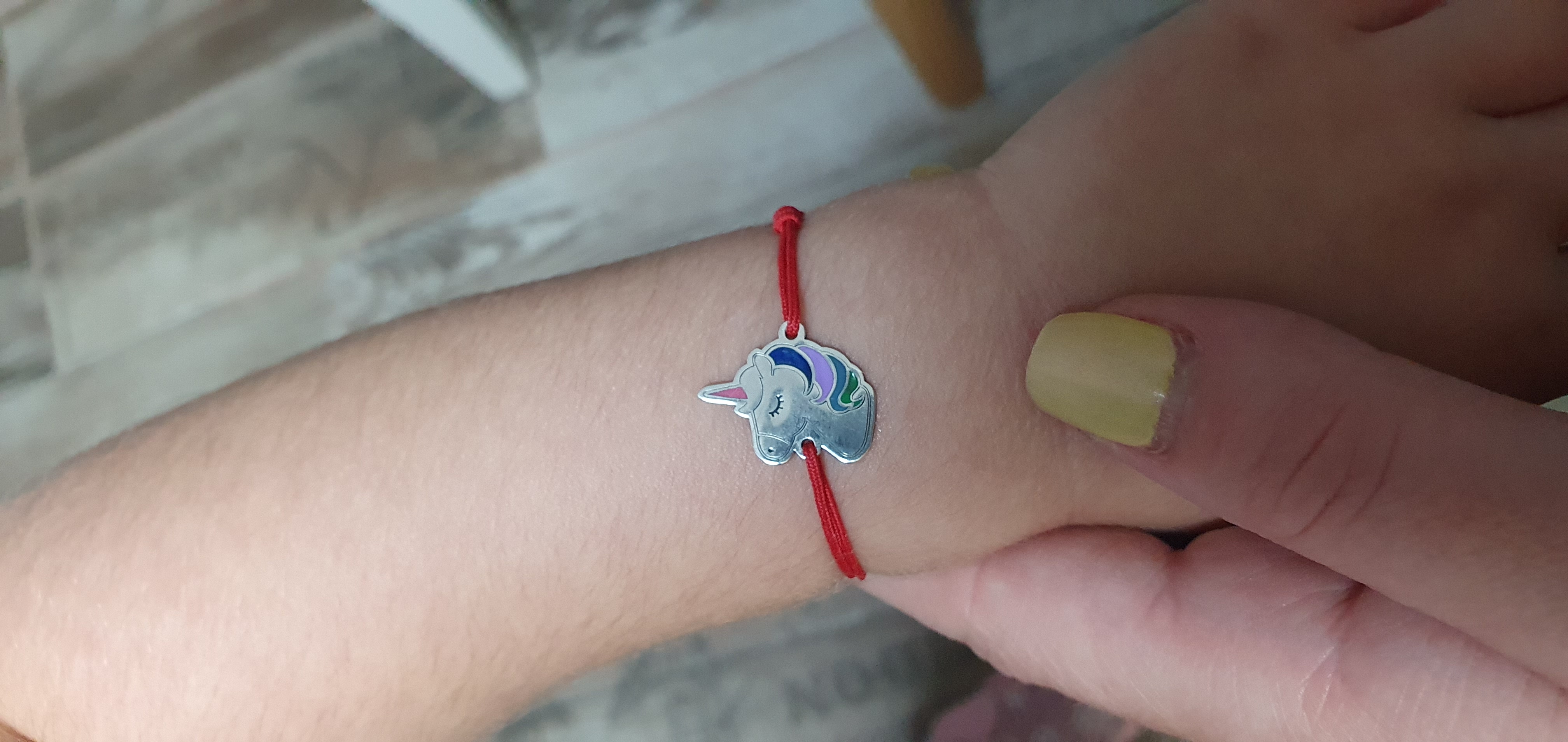 Recenzie Bratara personalizata - Unicorn decorat cu email - Argint 925 - Snur reglabil, diverse culori - Sitea L.