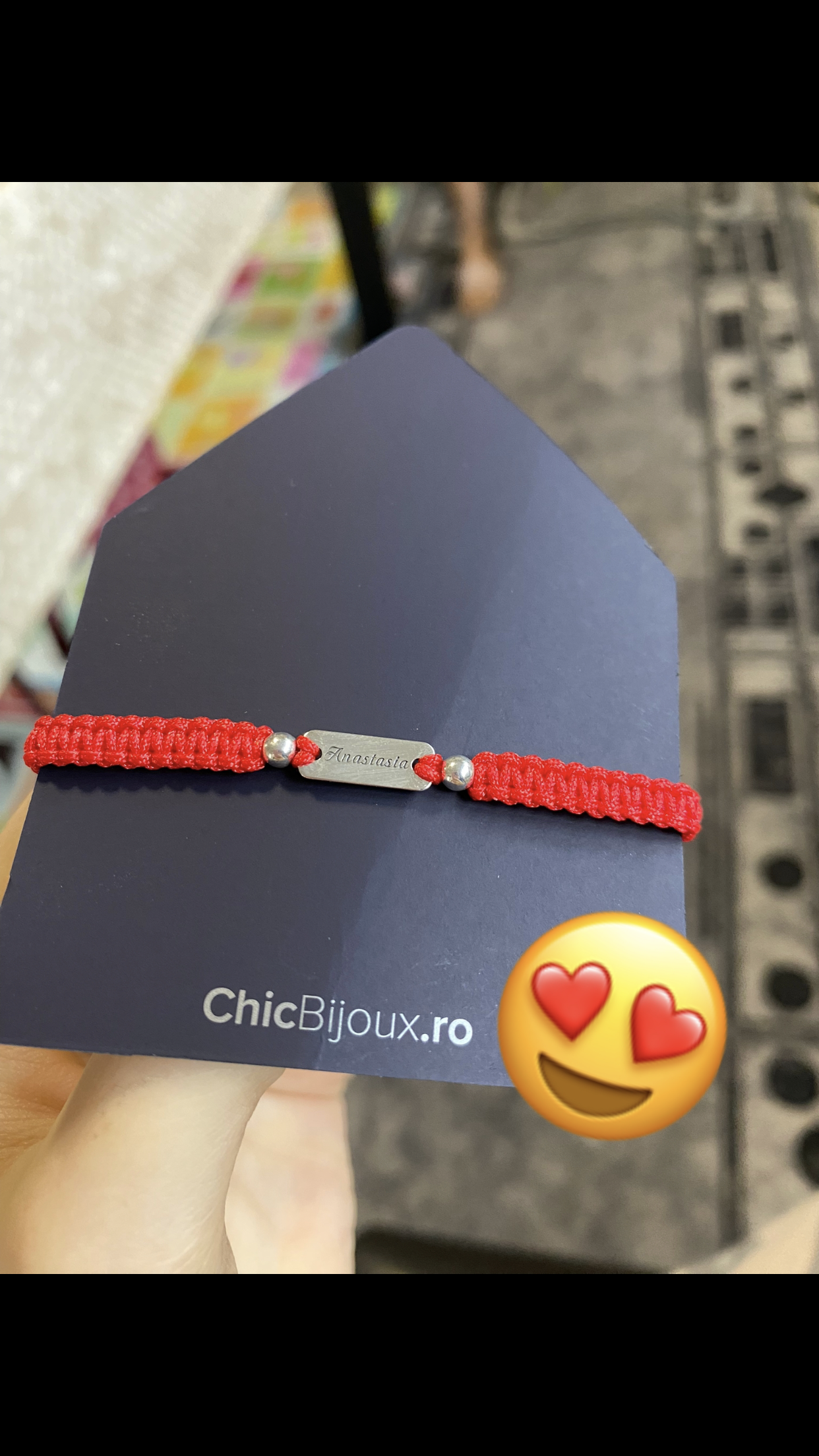 Recenzie Bratara personalizata - Placuta cu 2 bilute 3 mm - Argint 925 - Snur impletit reglabil - Nicoleta B.