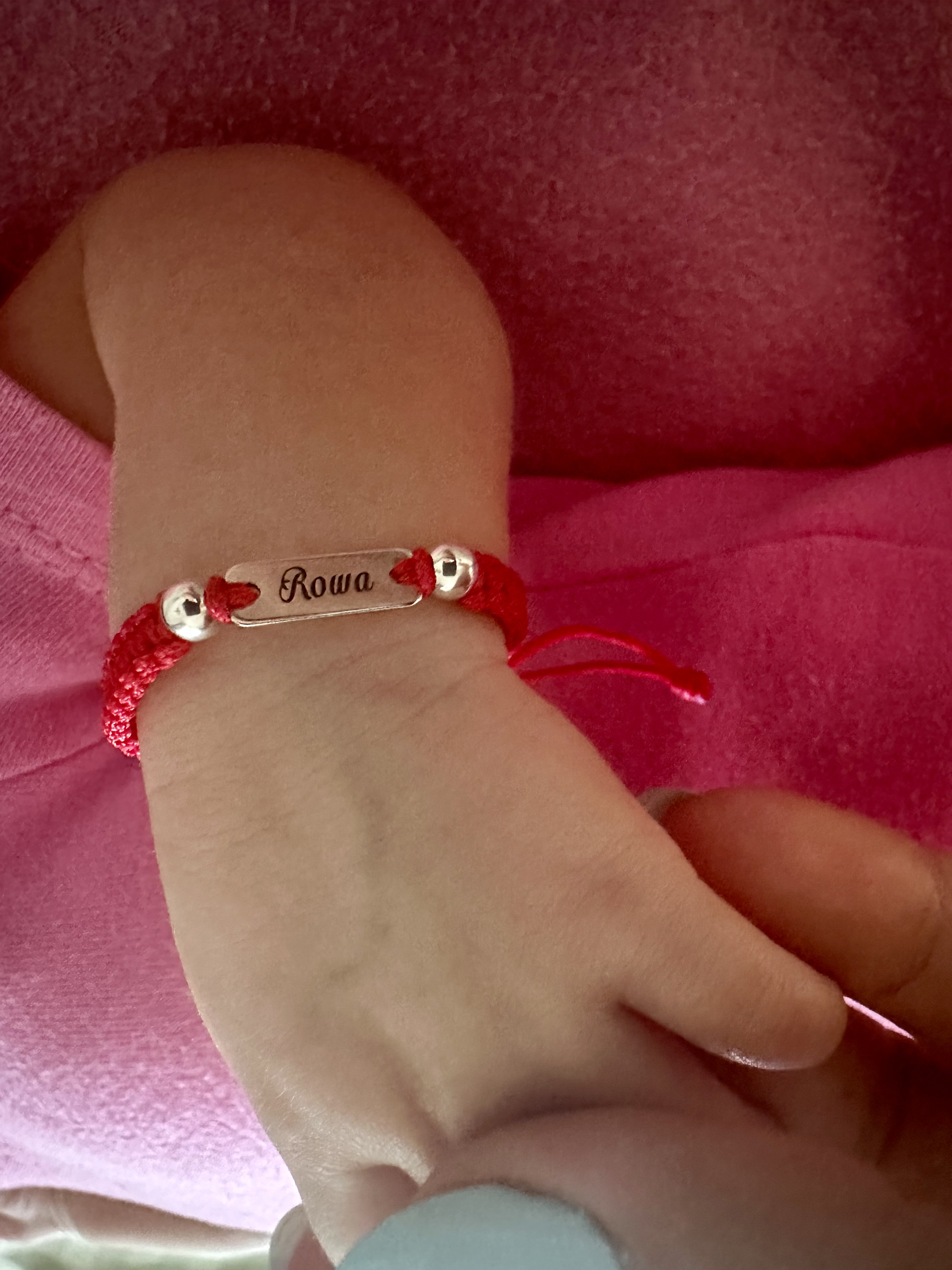 Recenzie Bratara personalizata - Placuta cu 2 bilute 3 mm - Argint 925 - Snur impletit reglabil - Emanuela T.