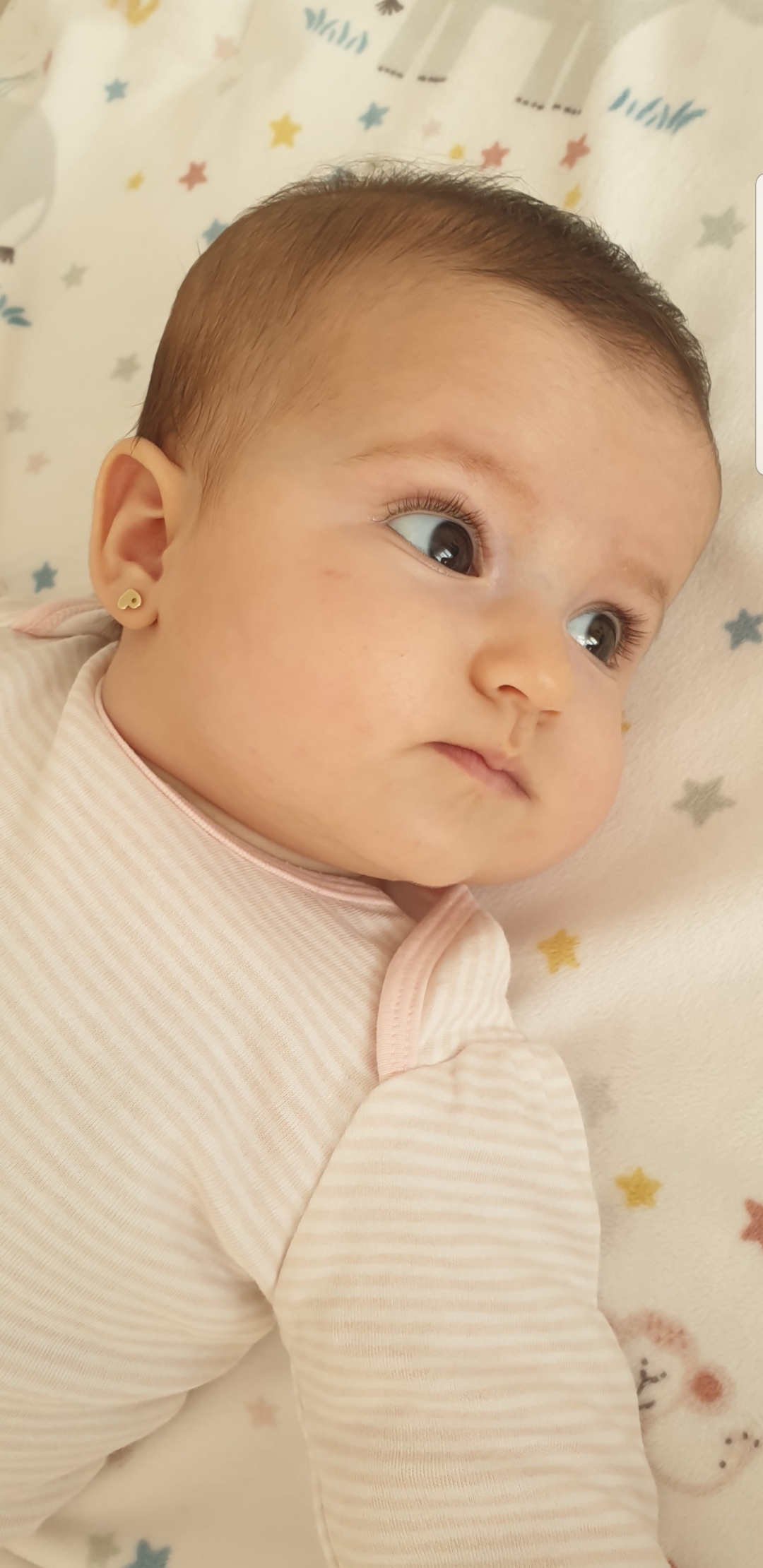 Recenzie Cercei bebe/fetite cu Diamant naturat galben - Model inima - Aur Galben 14K - Inchizatoare sigura si confortabila cu filet - Nicoleta B.