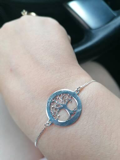 Recenzie Bratara personalizata - Copacul Vietii si nume - Lantisor glisant ajustabil - Argint 925 - Andreea D.