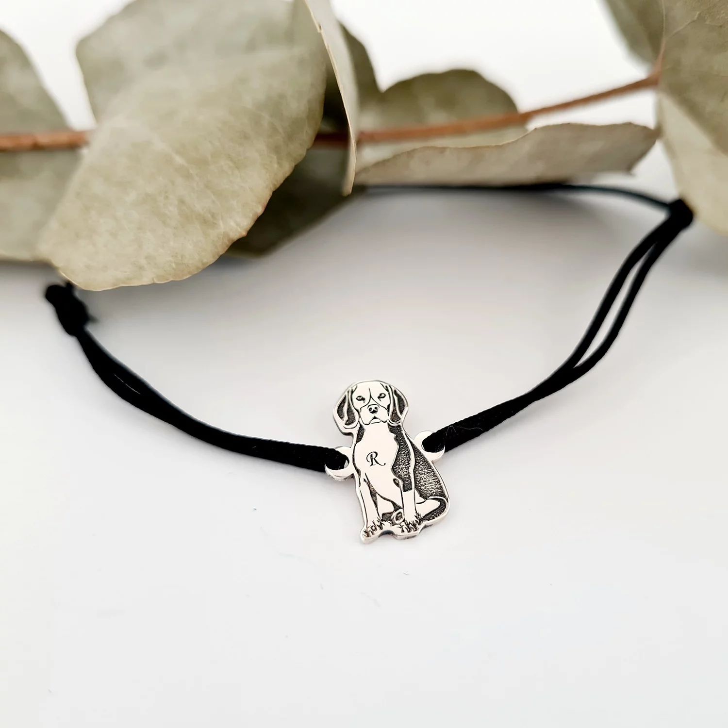 Bratara Beagle - Argint 925, snur reglabil