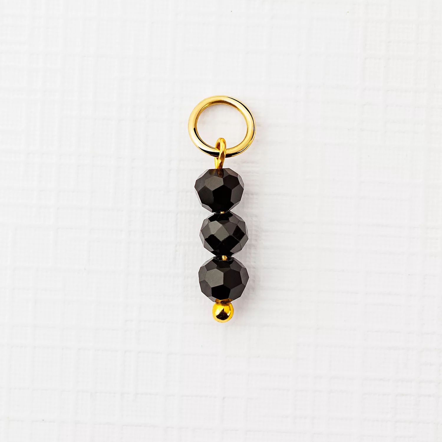 ELM Charm - Sirag Onix fatetat - Argint 925 placat cu Aur Galben 18K