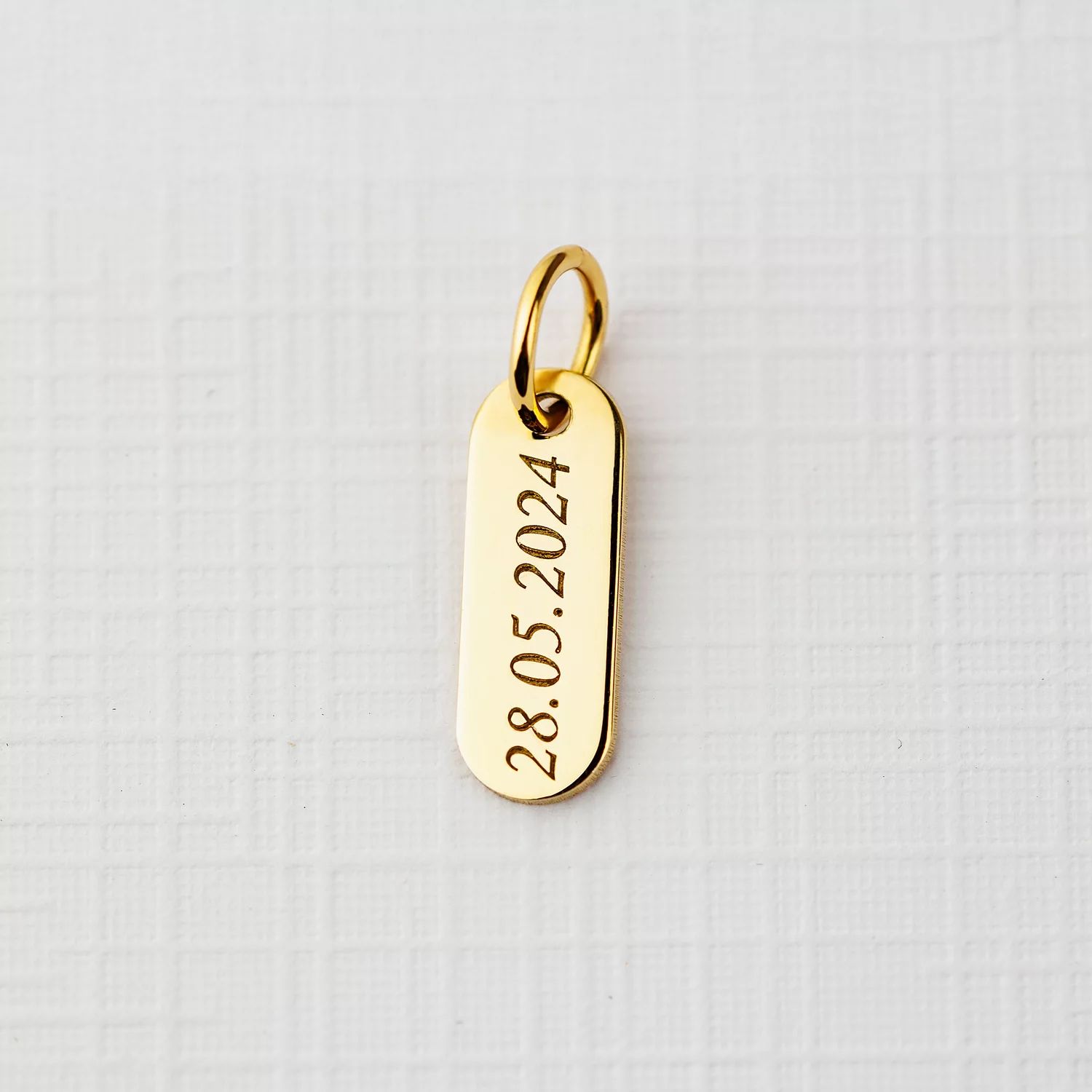 ELM Charm - Tag - Argint 925 placat cu Aur Galben 18K
