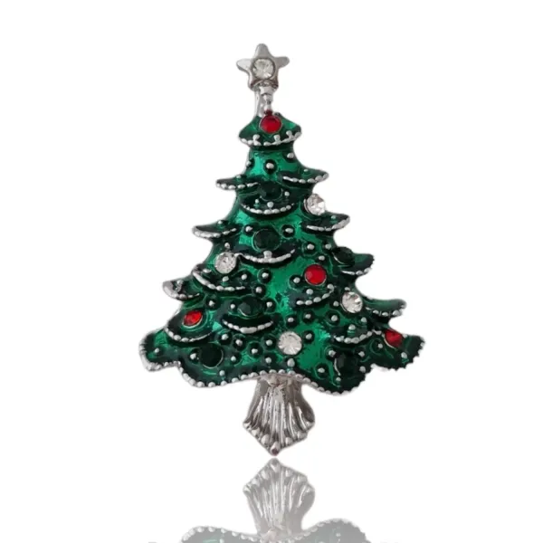Brosa Bradulet traditional Argintiu