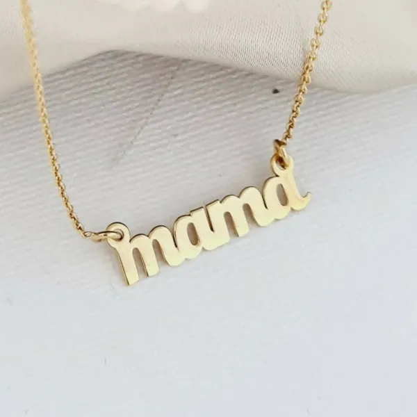Lantisor cel mai dulce cuvant: mama - Argint 925 placat cu Aur Galben 18K