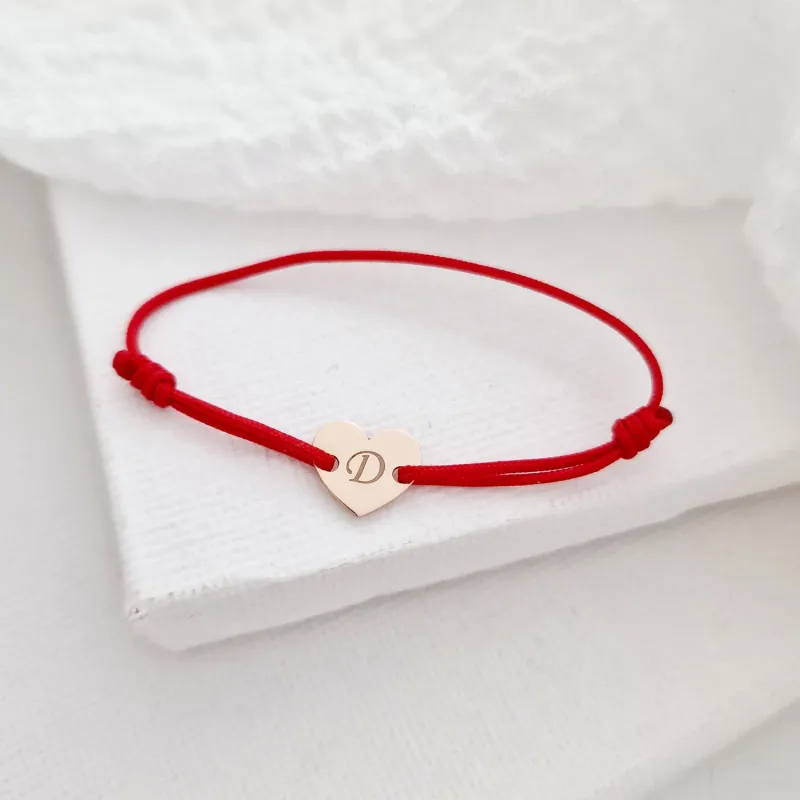 Bratara Inima - Aur Roz 14K - snur reglabil picture - 2
