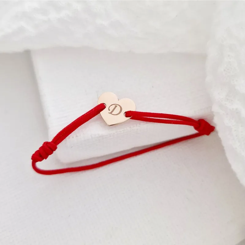 Bratara Inima - Aur Roz 14K - snur reglabil picture - 3